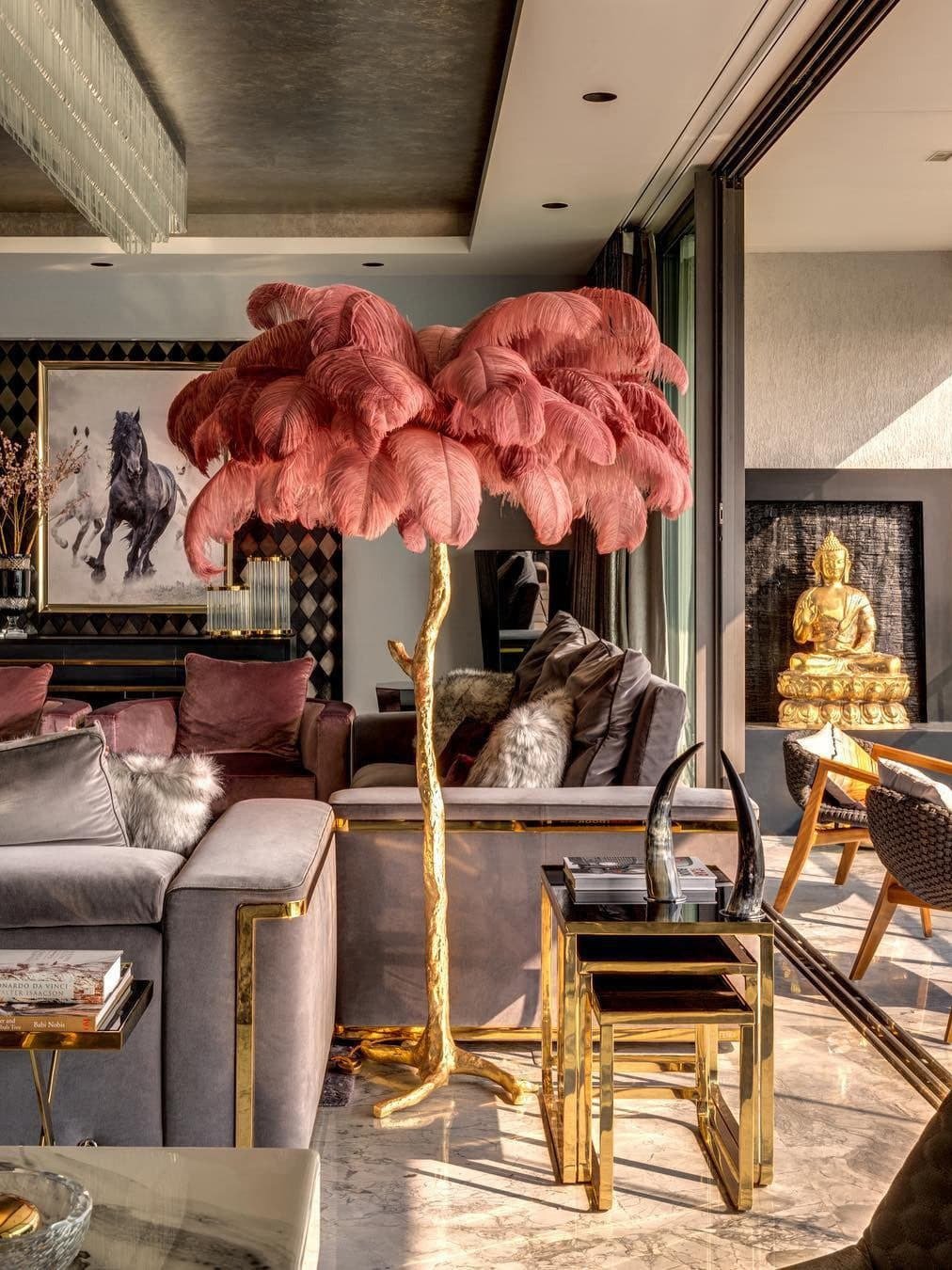 Ostrich floor lamp