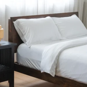Twin Bedding Set Tencel Off White