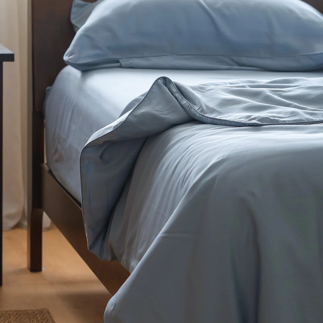 King Plus Bedding Set Tencel Steel Blue - Image 2