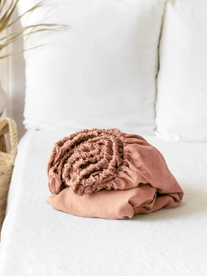 Twin Bedding Set Washed Cotton Peach - Image 4