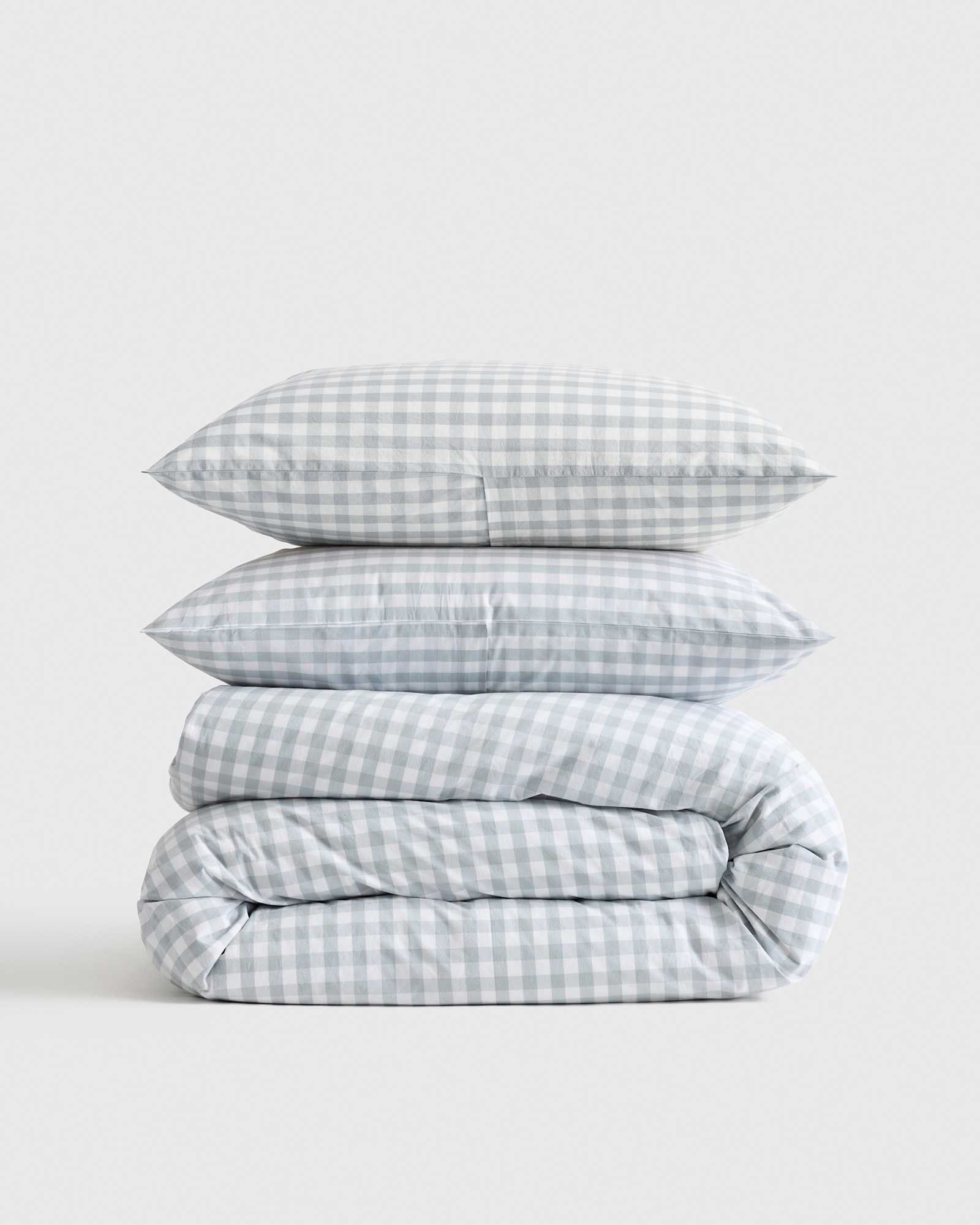 Twin Bedding Set Washed Cotton BlueGingham - Image 3