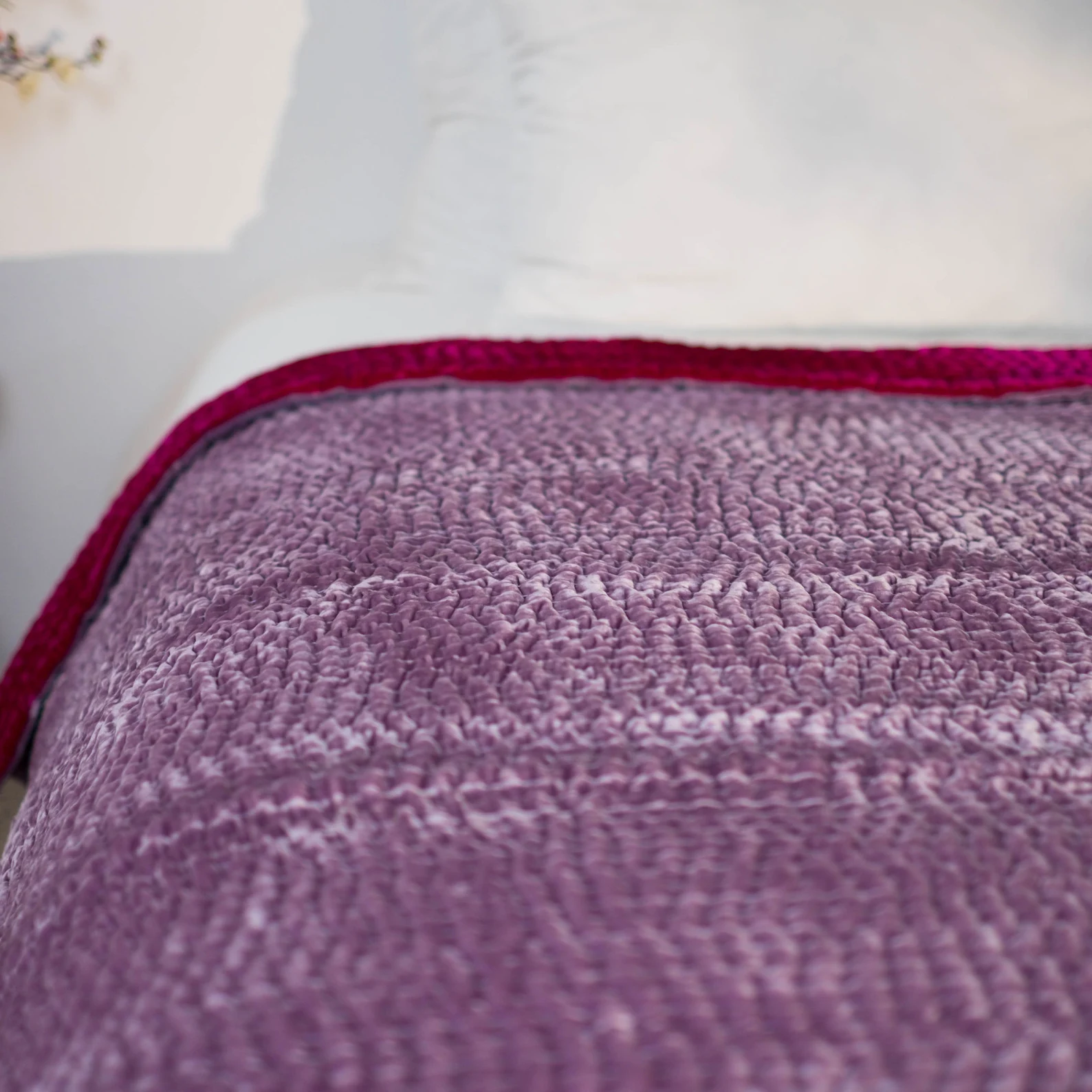 Berry & Lavender Reversible Velvet Quilt | King - Image 2
